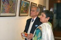 Guests amazed about some Bindu artworks