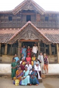 Werner Dornik and Dagmar Vogl with Bindu-Art School artists in the Padmanahapuram Palace