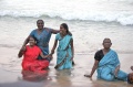 Splish splash Poongodai Uma Radha and Malligai are taking a bath at Kanyakumari