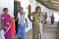 Poongodai Krishnamurti and Uma infront of their rooms at Vivekananda Kendra