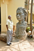 Ravichandran likes the sculptures
