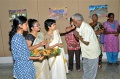 Ramachendran gets the blessing from the Santiniketan Art-students