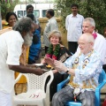 Tone Fink at the fire pooja -  2025 by Bindu-Art-School