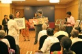 Werner & Karran showing Bindu art works to the presspeople