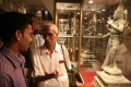 Srinivasan explaining the mythology of some Gods to other visitors