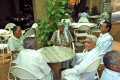 Bindu students wait for their breakfast in auroville