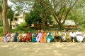 Group-picture at the entrance of  Auroville