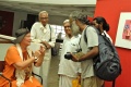 The buyer talks to our art teacher N. Ramachandran