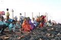 Students at the beach in Pondicheri