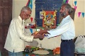 Srinivasan gets a present from our coordinator Ramachandran