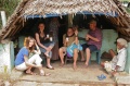 After the visit in the school our guests having a cup of coffee at the coffee-shop in the colony