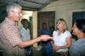 Ian Watkinson from England talks to Padma Venkataraman, Becky Dougles