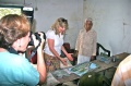 Becky Dougles looks at a painting photografed by Jean Shifrin