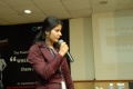 The manager of the event thanks Padma Venkataraman and the Bindu students for there coming