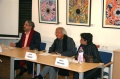 Ramesh Sharma, film director, Ashok Vajpeyi, chairman Lalit Kala Akademi, New Delhi  and Meera Menezes, journalist and art curator