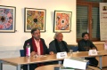Ramesh Sharma, film director, Ashok Vajpeyi, chairman Lalit Kala Akademi New Delhi  and Meera Menezes, journalist and art curator