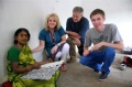 Sally Read, president of Rising Star Outreach and volunteers fascinated of the new student Suseela