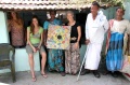 Tia Pleyman, Deborah Howland-Nurray, visitors from Auroville, with Dagmar, Uma, Damodaran and Thandabani