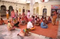 Students participating in  a Holy Pooja