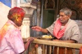 B.Ravichandran being blessed in the tempel