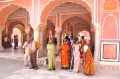 Students walking around the beautiful yard of the City Palace