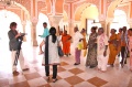 Werner, Padma and students inside the Diwan-I-Khas