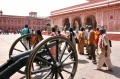 Walking around the Diwan-I-Khas in the City Palace