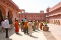 Students walking around the Diwan-I-Khas of the City Palace