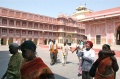 Students leaving the City Palace yard