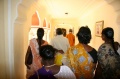 Students inside a hallway of the City Palace