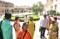 Students looking around the Mubarak Mahal yard an other part of the City Palace complex