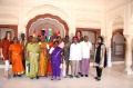 Students with Dagmar, Werner and Padma inside the Palace of Winds