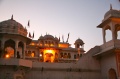 Inside the Sarthak Mana Kushtashram viewing the tempel palace