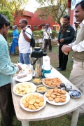 Little snack after the excursion at Ramigarh Re-Integration Center