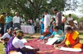 Bindu students painting at the Ravindra Manch Cultural Center workshop