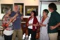 Visitors talking about the project