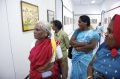 Students enter the exhibition