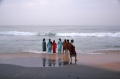 Bindu artists enjoying the sea at Vivekananda Kendra in Kanyakumari