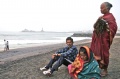 Kumar Sundari and Rajeswari enjoying the beach at Vivekananda Kendra in Kanyakumari