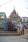 In front of a temple