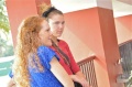 Mrs Young & a volunteer watching the painters