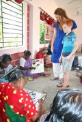 Watching Bindu students painting