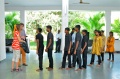 Dancers getting a gift for their performance