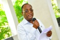 The principal of RSO school gives a speech