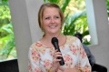 A volunteer talks about her experience with Bindu