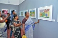 Bindu Students arrivel in the gallery