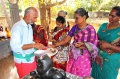 Brahmin Priest Ramachandran gives the blessings to the students