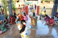 Vijaya is dancing the lungi.danc in the temple