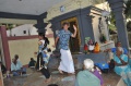 Werner and Vijaya are dancing the lunghi-dance