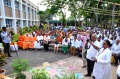 a hugh audience listen to the speeches